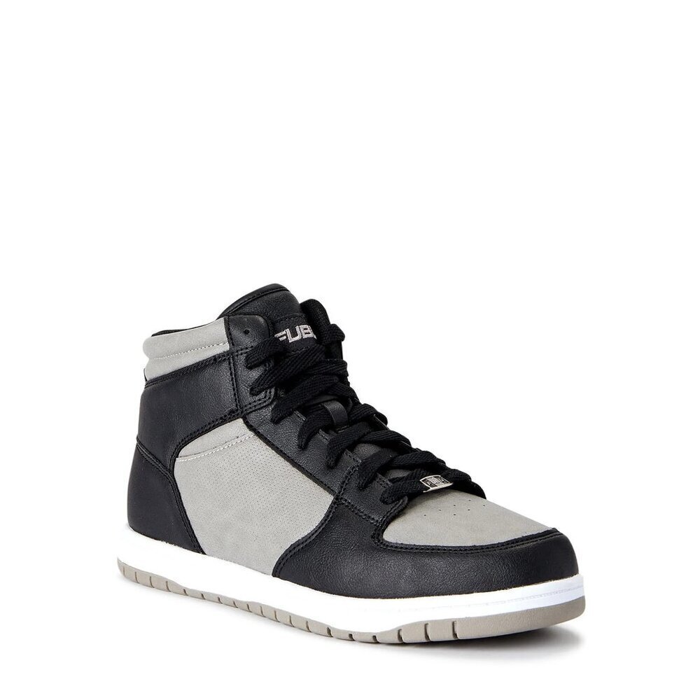 NEW FUBU Men's Heritage High-top Basketball Gray & Black High-Top Sneakers